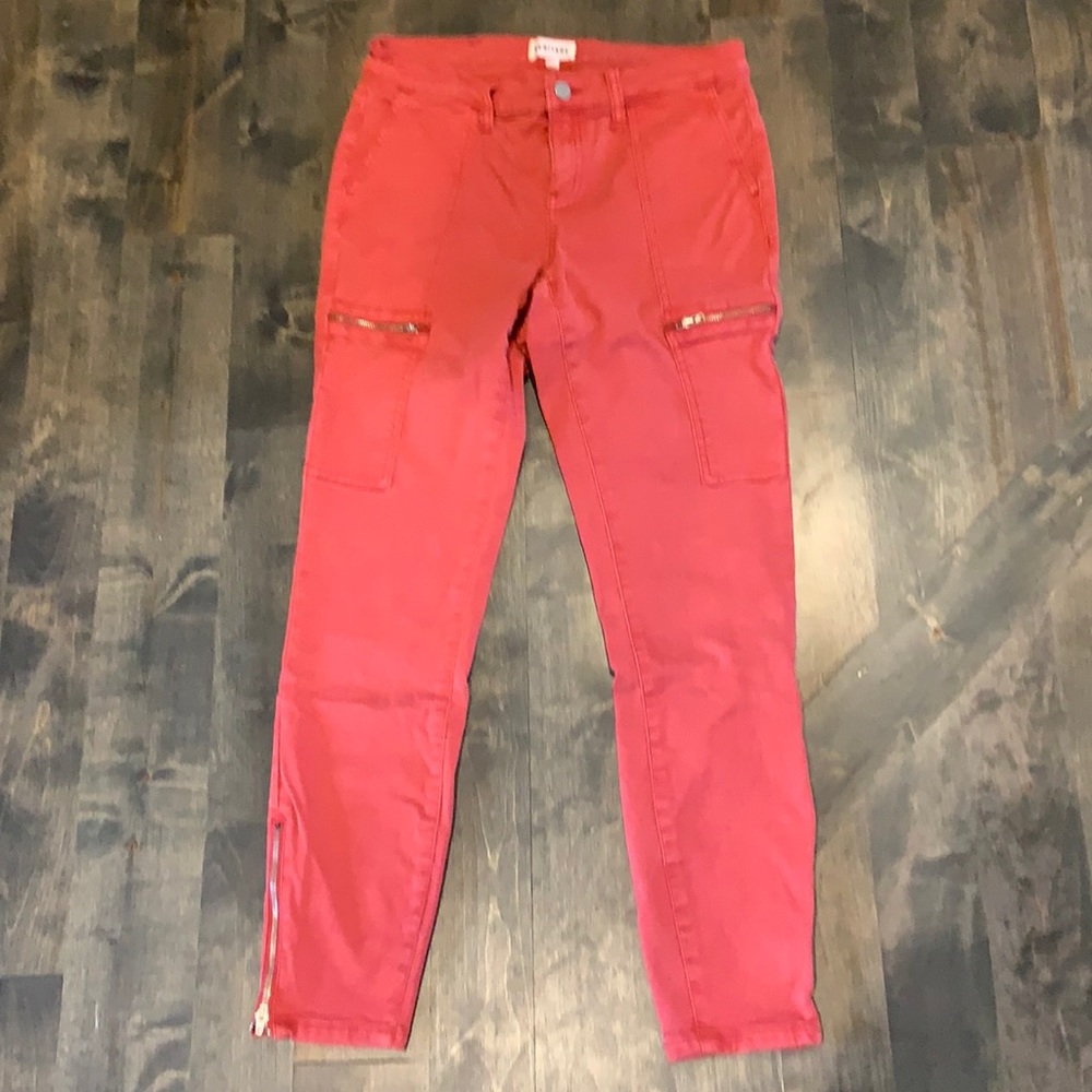 Meritage size 8 faded red skinny jeans